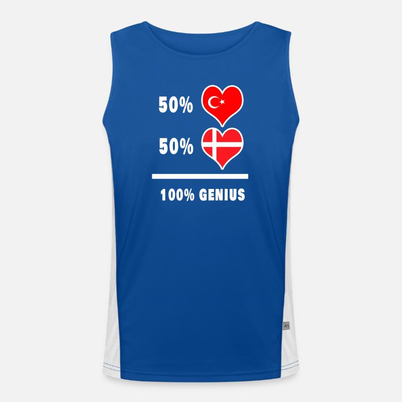 Denmark and Turkey awesome / gift Men's Functional Contrast Tank Top 