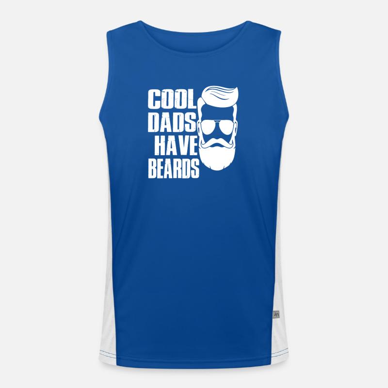 cool dads have beards Men's Functional Contrast Tank Top 