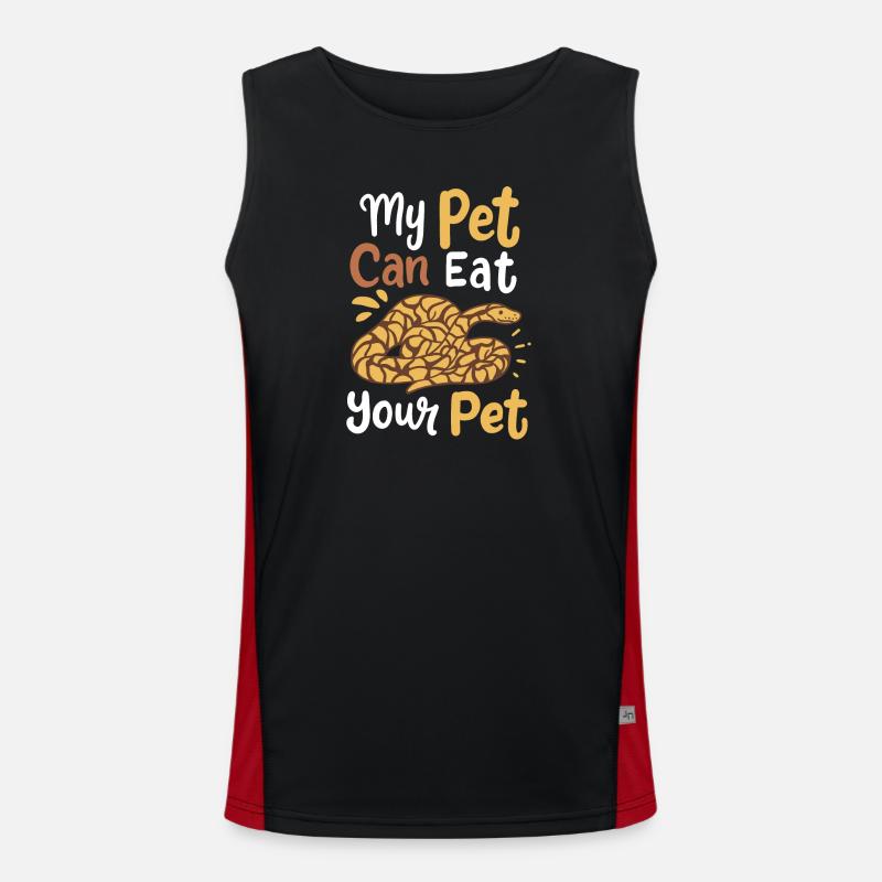 Python Snake Snake Owner - Men's Functional Contrast Tank Top  - black/red