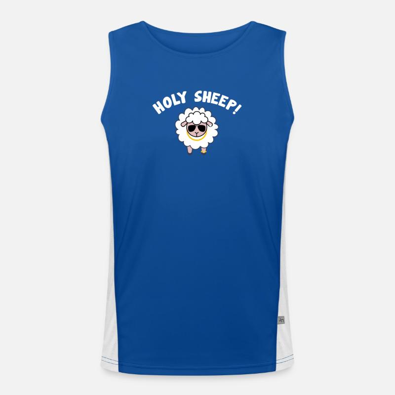 Holy Sheep! Ein Super Cooles Schaf Funktionelles Kontrast-Tank Top für Männer 