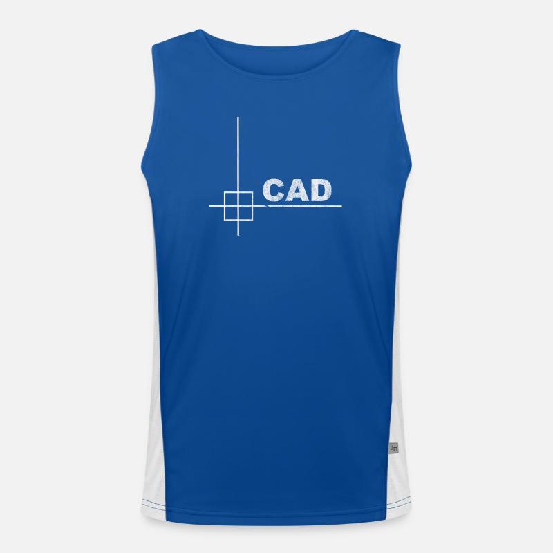 Minimal CAD Designer Engineering Design Men's Functional Contrast Tank Top 