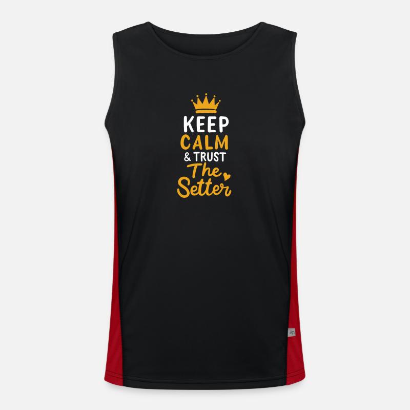 Volley-ball Keep Calm And Trust The Setter Player Débardeur respirant contrasté Homme 