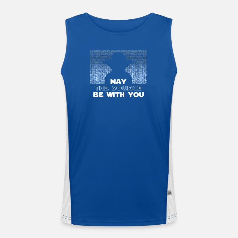 May the source be with you Men's Functional Contrast Tank Top 