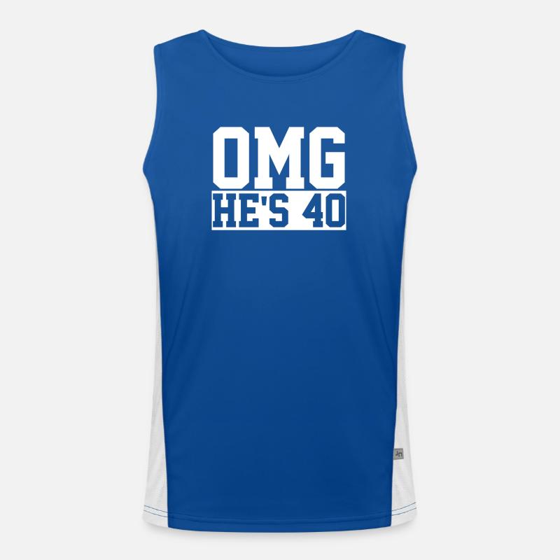 40th Birthday Men's Functional Contrast Tank Top 