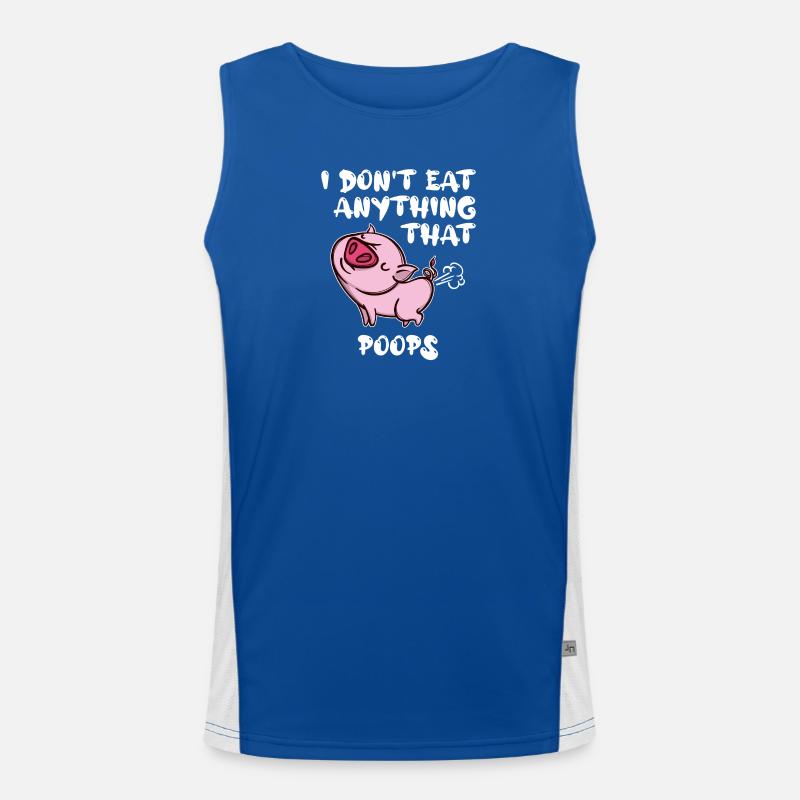 Déclaration porc végétalien Débardeur respirant contrasté Homme 