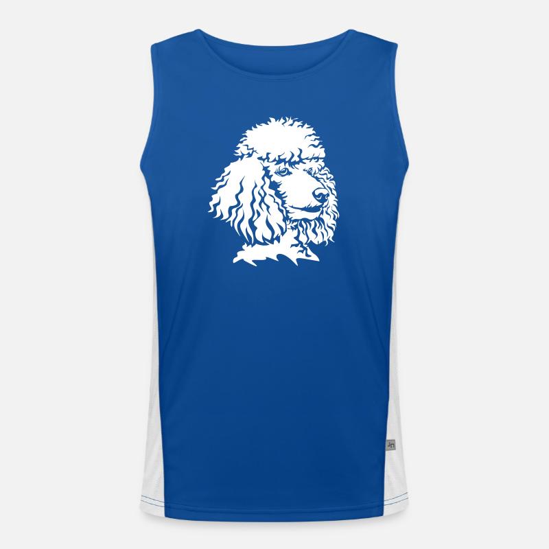 Poodle head "Black Edition" Men's Functional Contrast Tank Top 