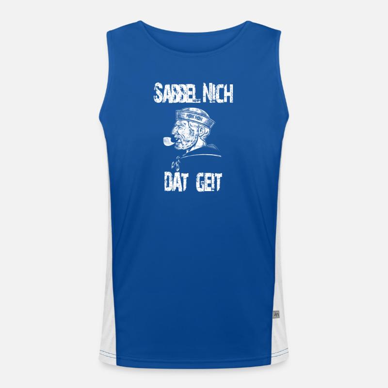 Sabbel nich dat geit, moin plattdeutsch Seemann Funktionelles Kontrast-Tank Top für Männer 