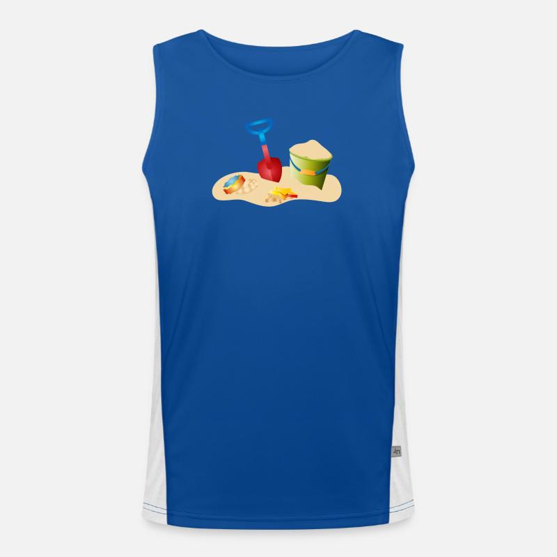 Sand Spielzeug am Strand oder im Sandkasten Funktionelles Kontrast-Tank Top für Männer 