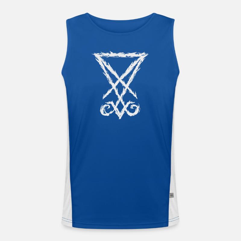 Lucifer Symbol Funktionelles Kontrast-Tank Top für Männer 