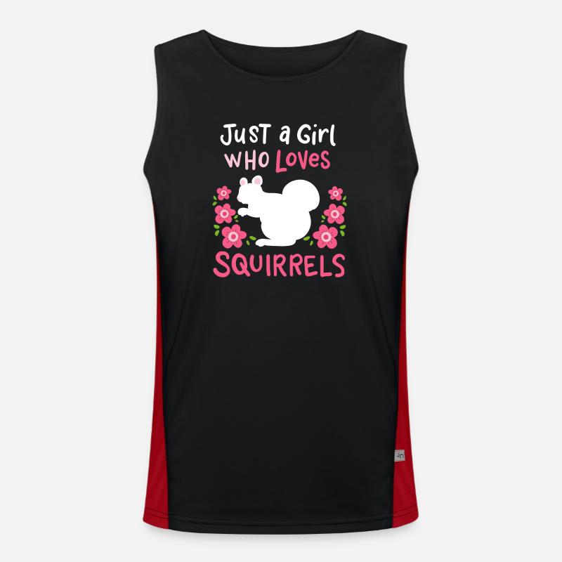 Eichhörnchen Eichhörnchen-Liebhaber Funktionelles Kontrast-Tank Top für Männer 