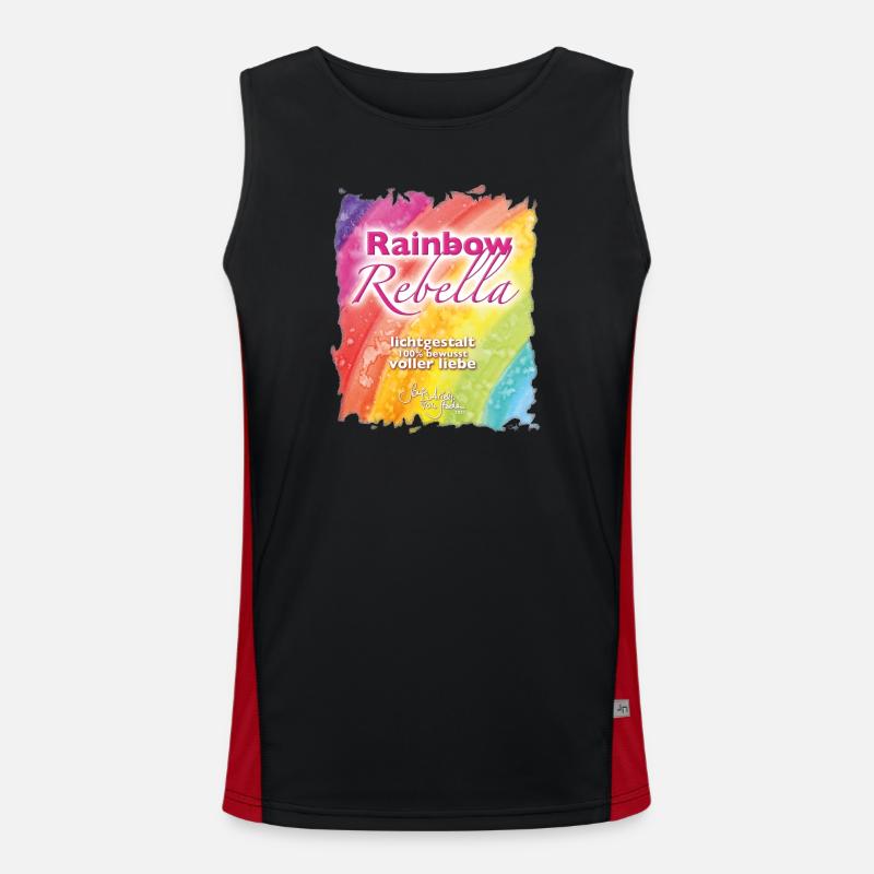 Rainbow Rebella - Sonja Ariel von Staden Funktionelles Kontrast-Tank Top für Männer 