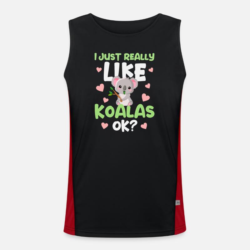 Koala Koala Bear - Men's Functional Contrast Tank Top  - black/red