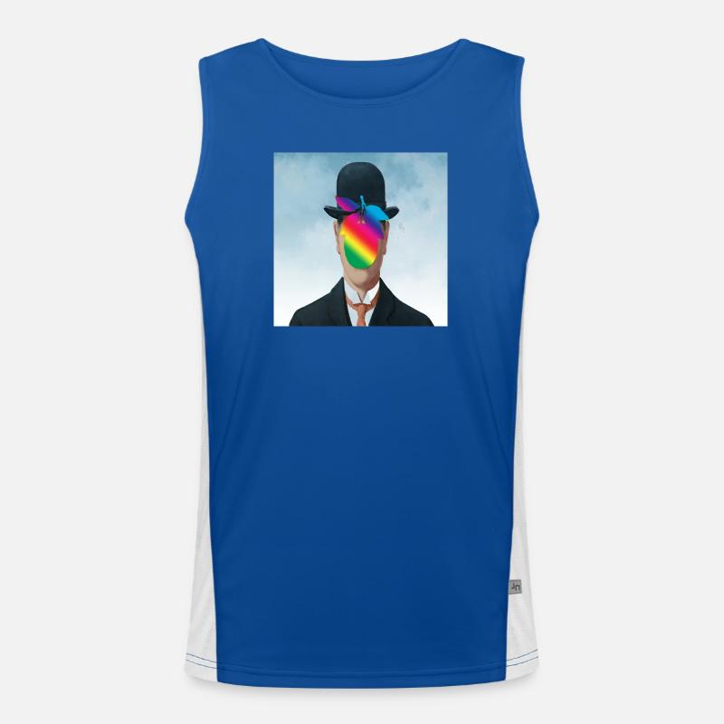 Regenbogen Apfel-Mann Funktionelles Kontrast-Tank Top für Männer 