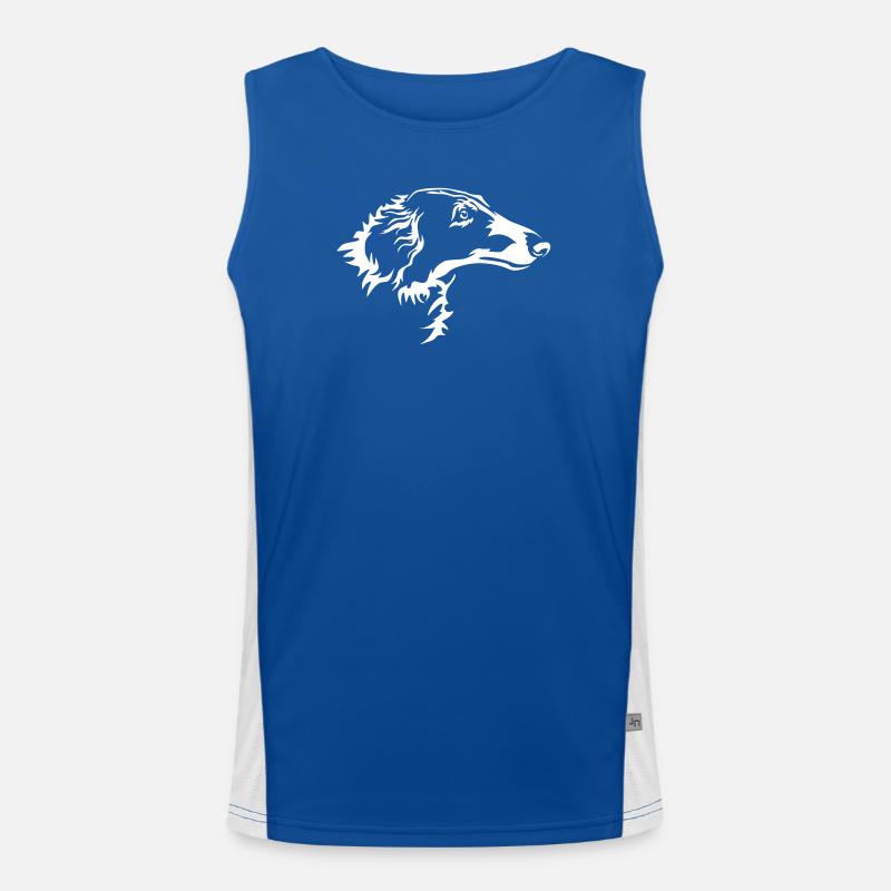 Barsoi Kopf "Black Edition" Funktionelles Kontrast-Tank Top für Männer 