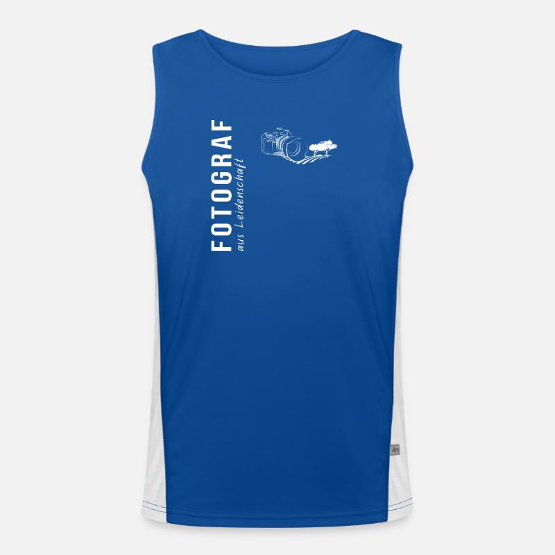 Fotograf aus Leidenschaft Funktionelles Kontrast-Tank Top für Männer 