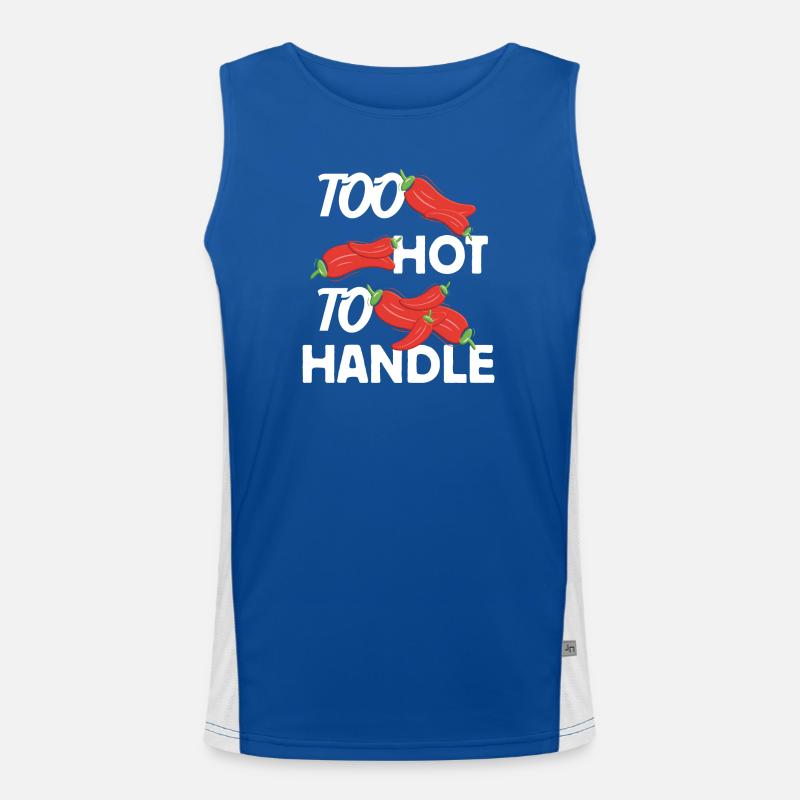 Too Hot to Handle feurige Design Idee Funktionelles Kontrast-Tank Top für Männer 