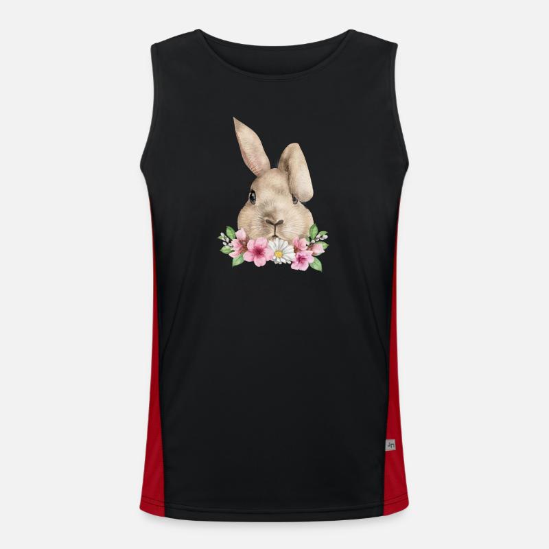 Rabbit Floppy Ear Easter Rabbit Mom Men's Functional Contrast Tank Top 