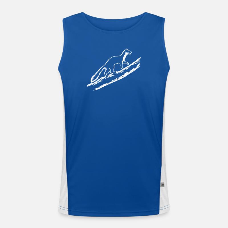 Marten at night Men's Functional Contrast Tank Top 