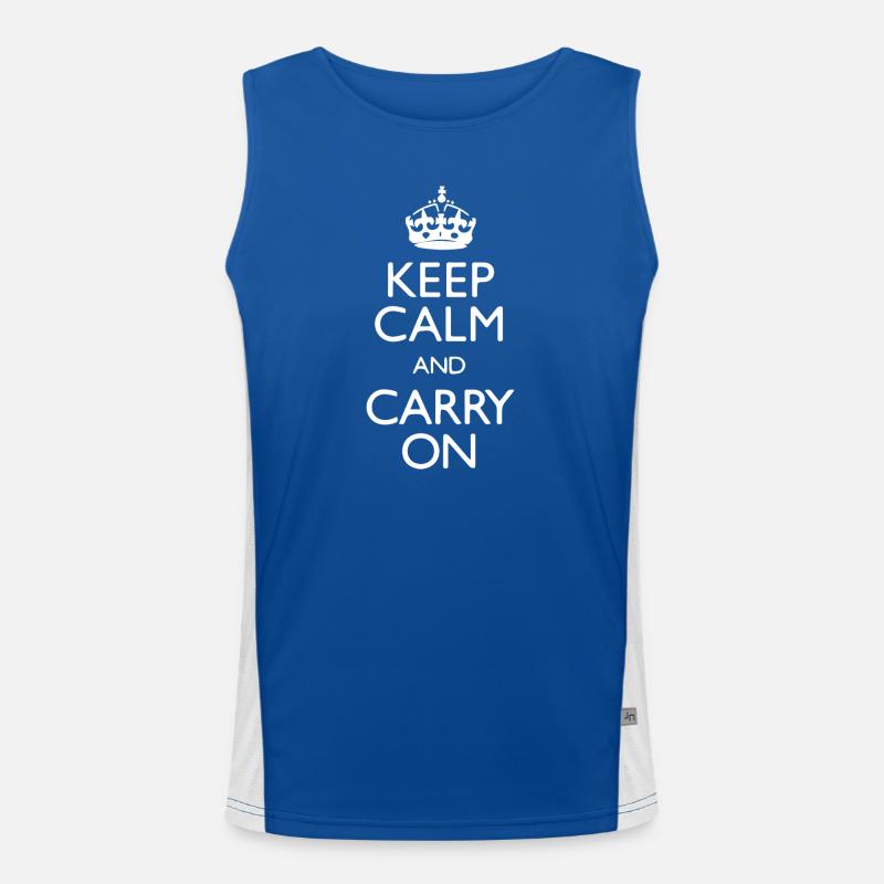 Restez calme et continuez keep calm and carry on Débardeur respirant contrasté Homme 