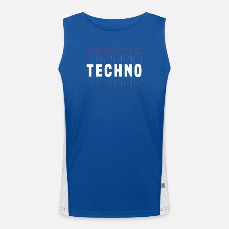Futuristisches Techno-Design mit Neonfarben Funktionelles Kontrast-Tank Top für Männer 