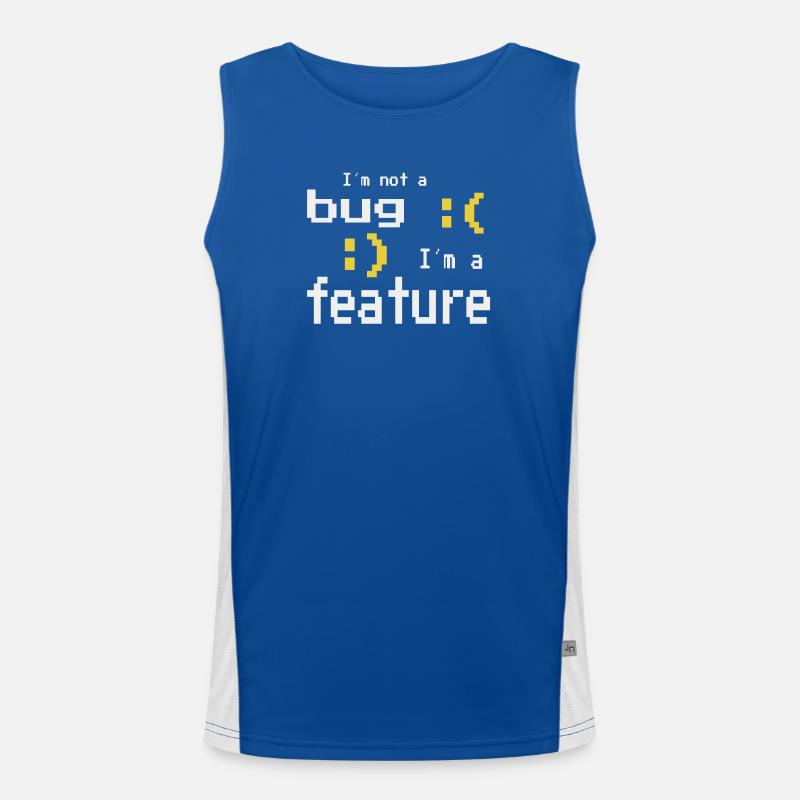 I'm not a bug - I'm a feature! Funktionelles Kontrast-Tank Top für Männer 