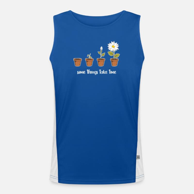 Zeit (dunkel) Funktionelles Kontrast-Tank Top für Männer 