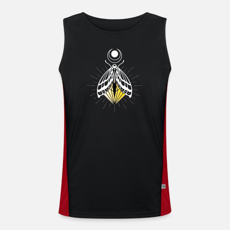 Firefly Moth Moth Moth - Men's Functional Contrast Tank Top  - black/red