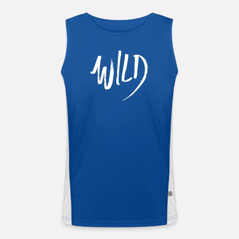 Wild (dunkel) Funktionelles Kontrast-Tank Top für Männer 