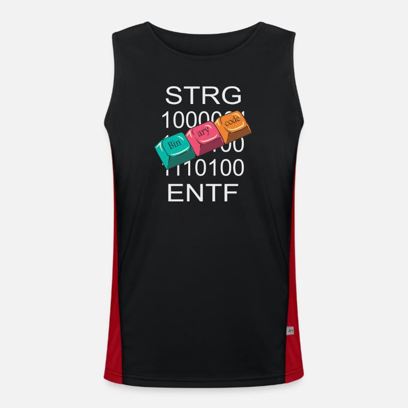Computer Nerd - Men's Functional Contrast Tank Top  - black/red