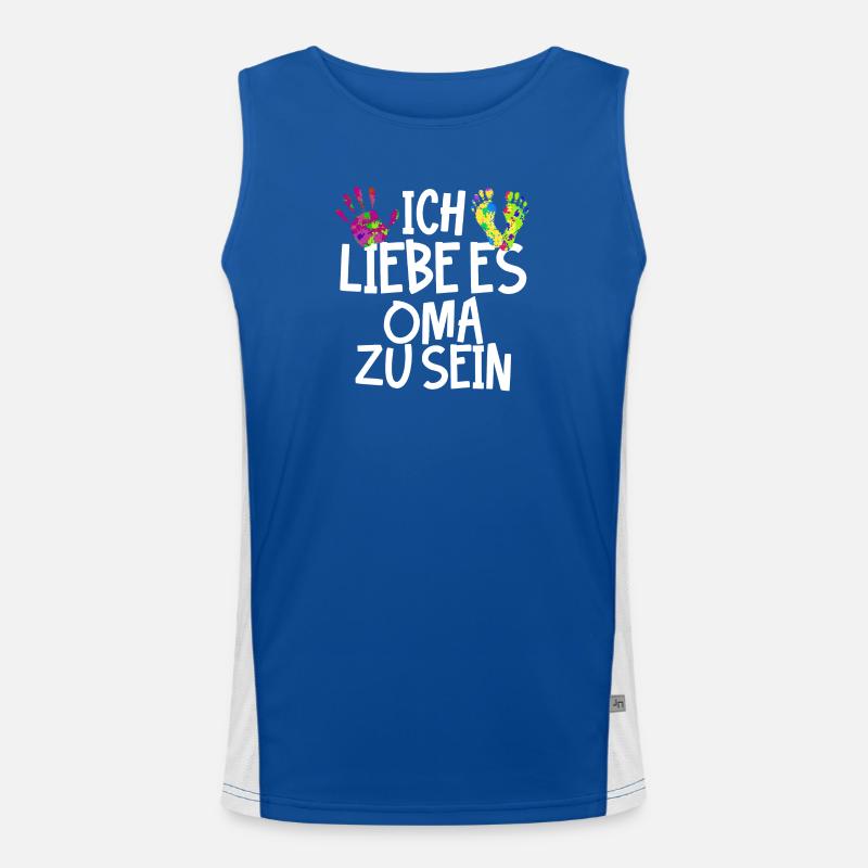 Oma Ruhestan Großmutter Seniorin Statement Funktionelles Kontrast-Tank Top für Männer 