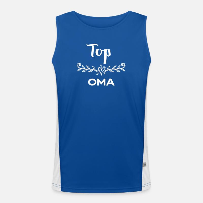 Großmutter Beste Oma Statement Glückwunsch Funktionelles Kontrast-Tank Top für Männer 