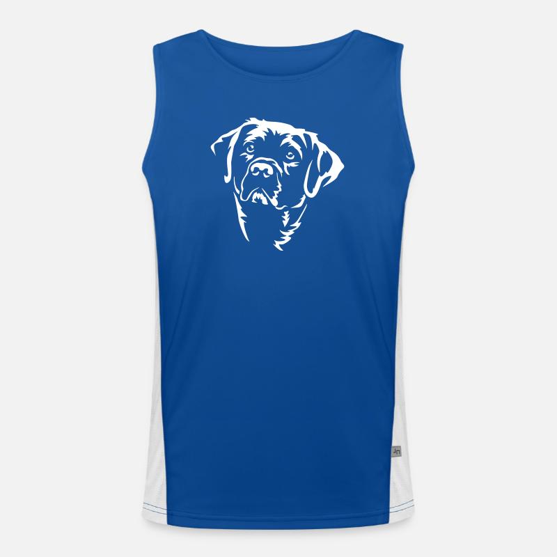 Labrador Kopf "Black Edition" Funktionelles Kontrast-Tank Top für Männer 
