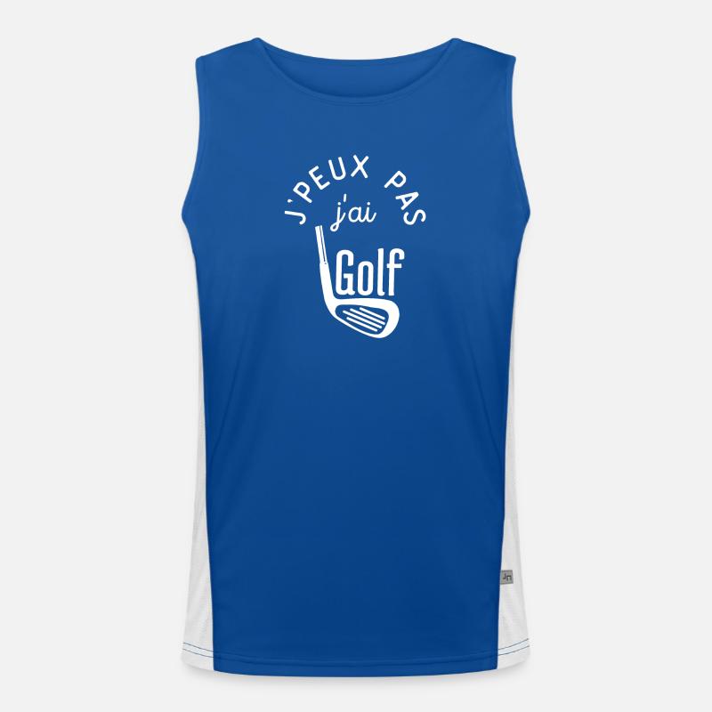 j peux pas j ai golf Débardeur respirant contrasté Homme 