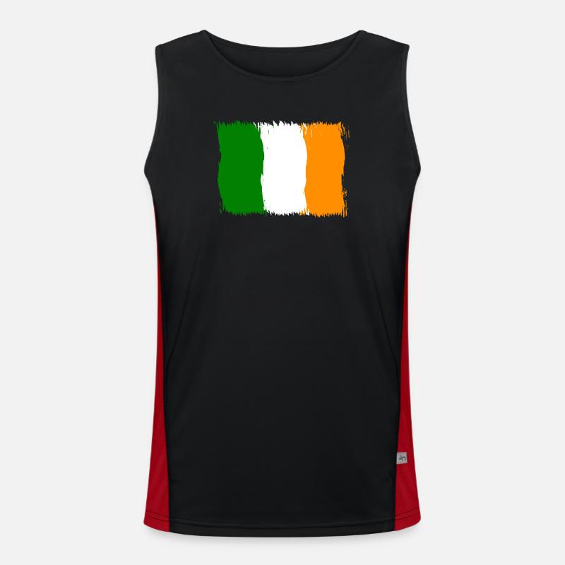 Irlande , Drapeau Drapeau Cadeau Débardeur respirant contrasté Homme 