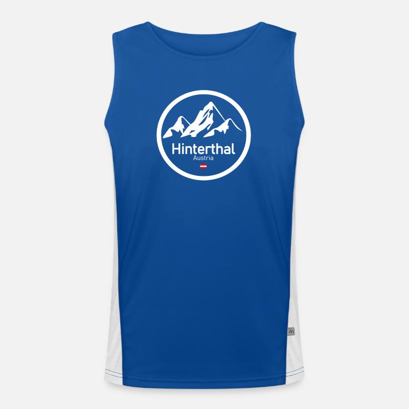 Hinterthal Alpenlogo Kreis Funktionelles Kontrast-Tank Top für Männer 