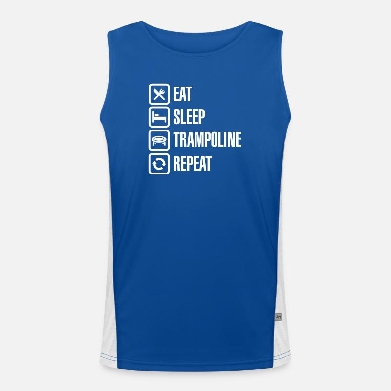 Trampoline Jumping Eat Sleep Trampoline Répéter Débardeur respirant contrasté Homme 