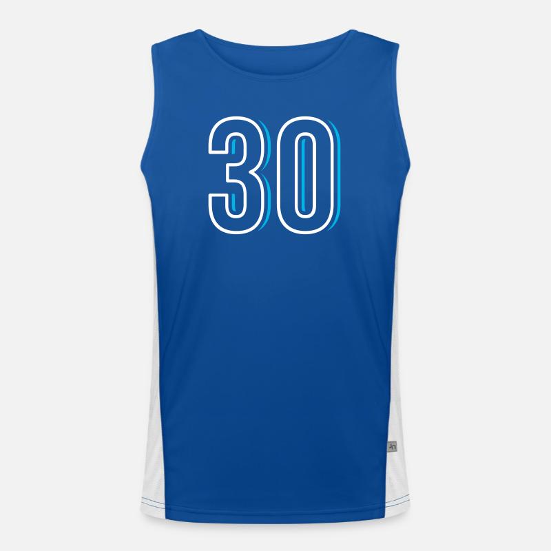 Nummer 30 - Dreißig Funktionelles Kontrast-Tank Top für Männer 