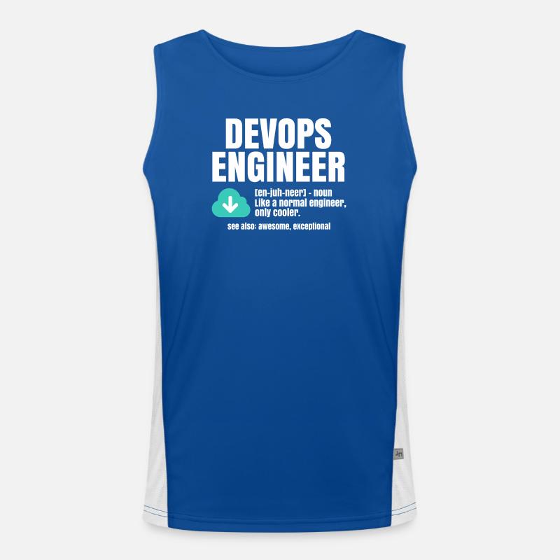 Devops-Ingenieur Funktionelles Kontrast-Tank Top für Männer 