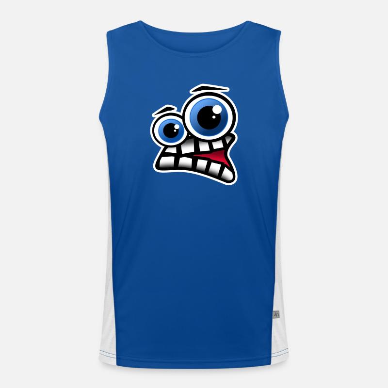Gesicht Comic Funktionelles Kontrast-Tank Top für Männer 
