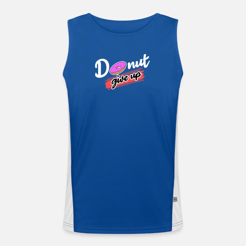 Cool Donut Statement Sweets Baking Dessert Men's Functional Contrast Tank Top 