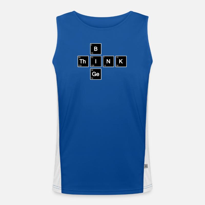 Think Big (Black) Men's Functional Contrast Tank Top 