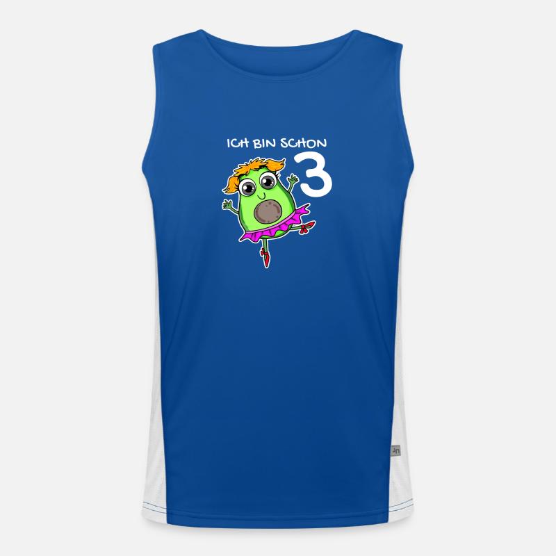 3. Geburtstag Mädchen Ballett Funktionelles Kontrast-Tank Top für Männer 