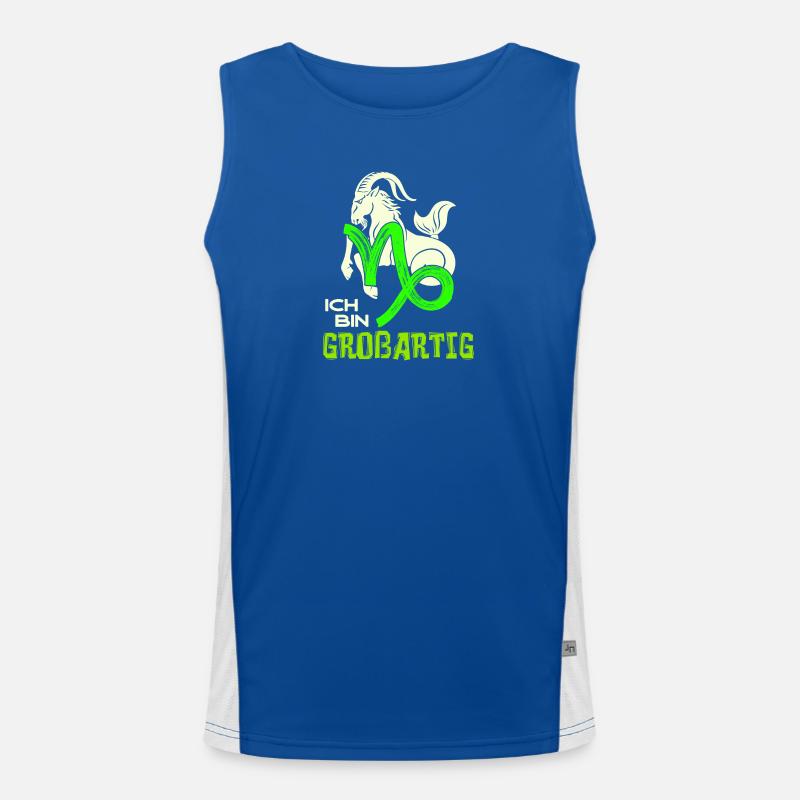 Sternzeichen Horoskop Steinbock Cool Statement Funktionelles Kontrast-Tank Top für Männer 
