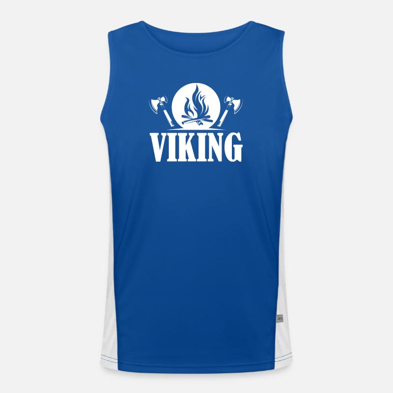 Icône viking viking hache de feu icône graphique logo icône Débardeur respirant contrasté Homme 