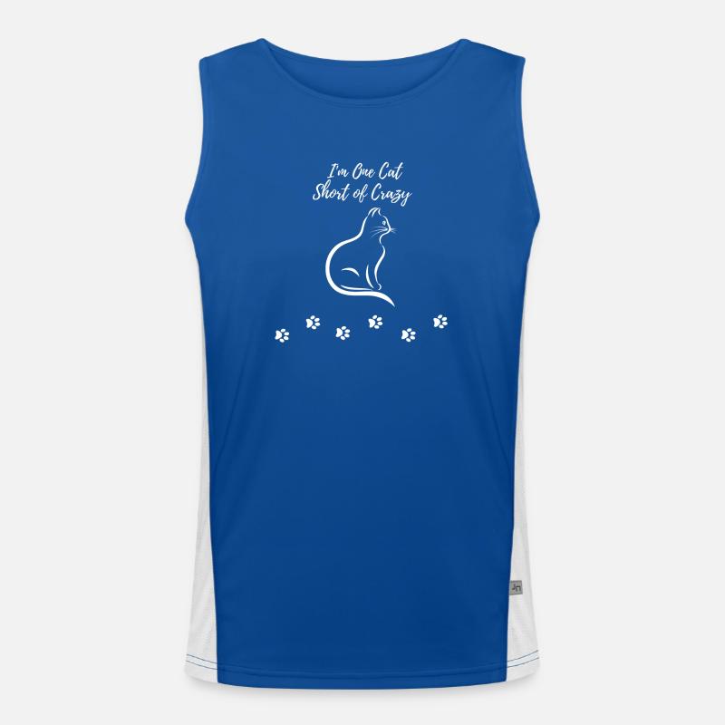 Cat Crazy - Cat Lovers Gift Idea Funktionelles Kontrast-Tank Top für Männer 