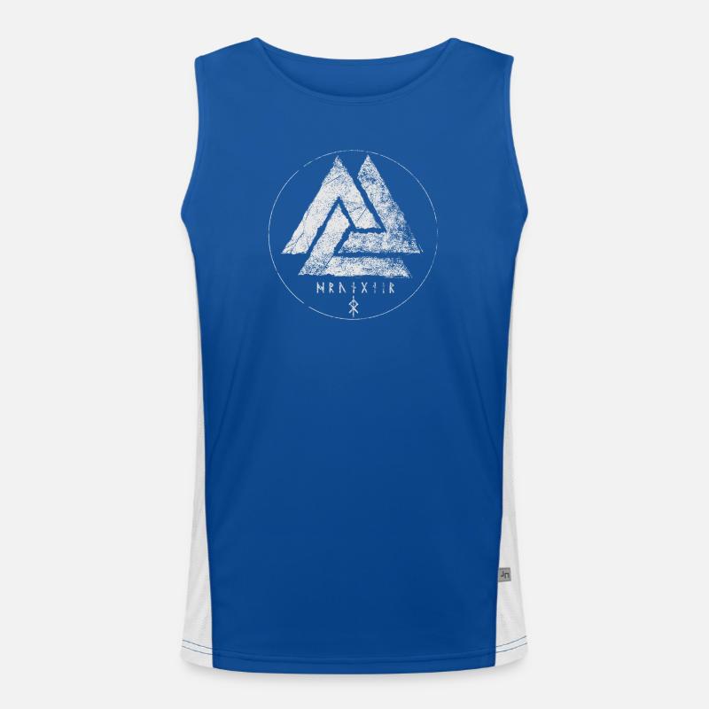 Valknut Symbol Funktionelles Kontrast-Tank Top für Männer 