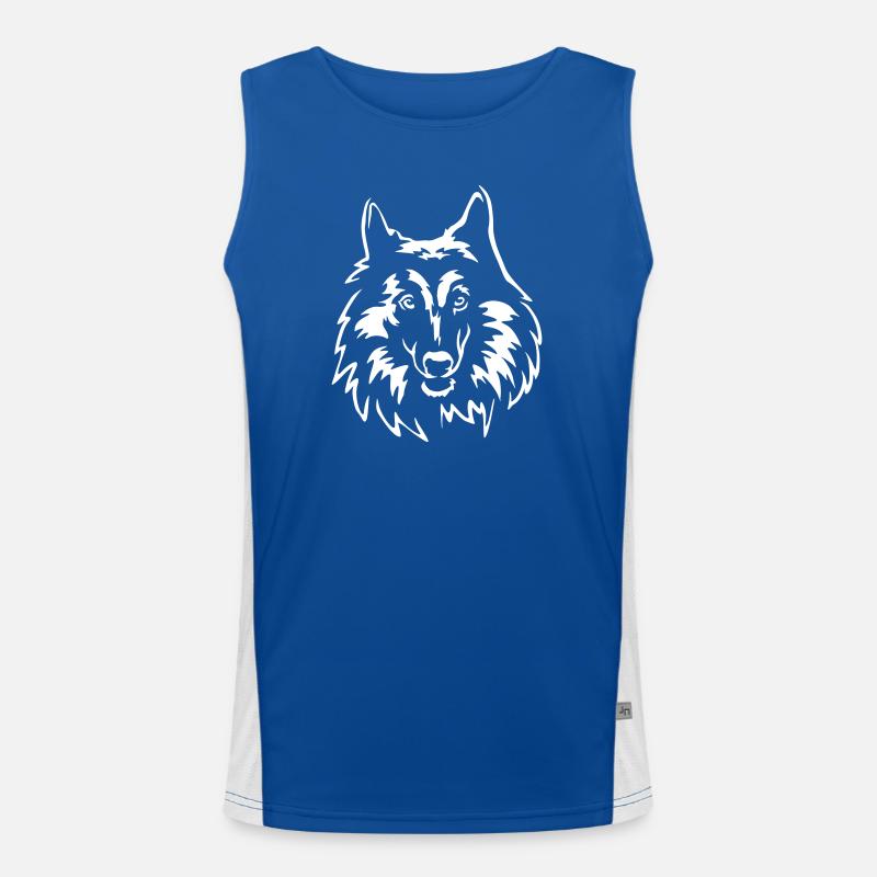 Tervueren Kopf "Black Edition" Funktionelles Kontrast-Tank Top für Männer 