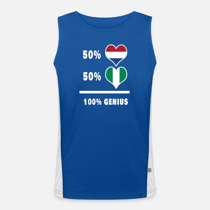Nigeria and the Netherlands Ingenious flag design Men's Functional Contrast Tank Top 