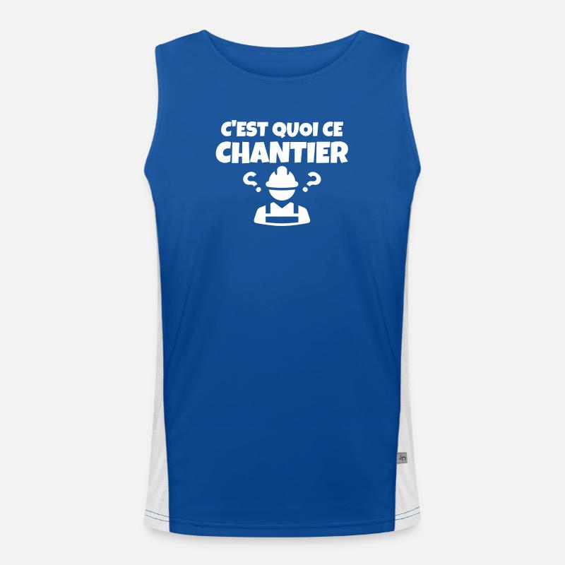 construction site, site manager, construction Men's Functional Contrast Tank Top 