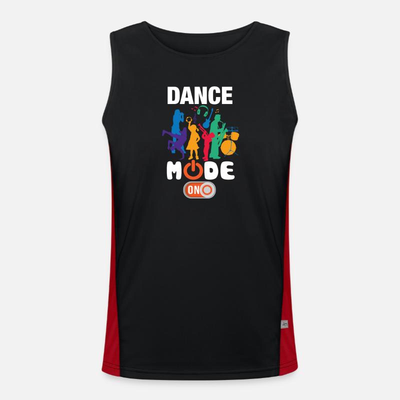 Funny Dance Mode On - Men's Functional Contrast Tank Top  - black/red
